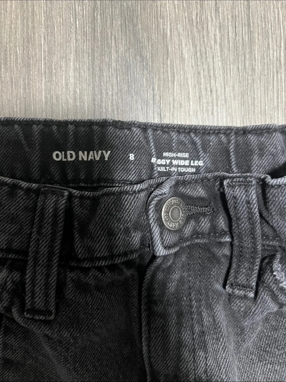 Old Navy Black High-Rise Baggy Wide-Leg Kids Jeans
